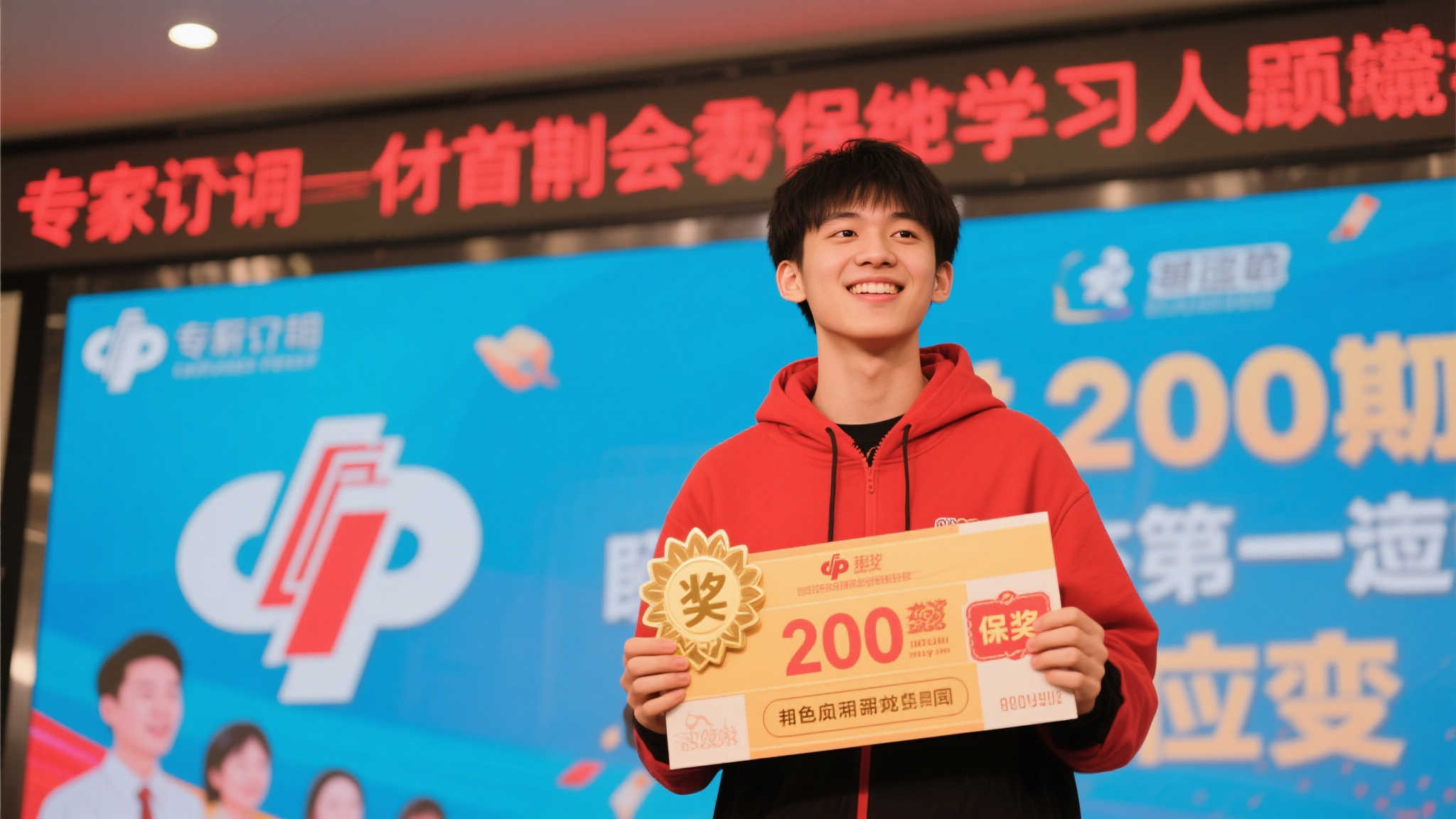 00后小伙刚上班不久喜中双色球694万，领奖略显紧张